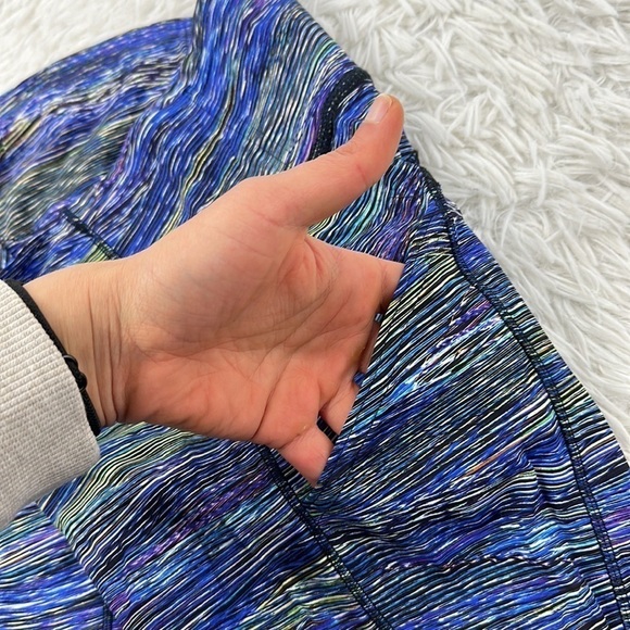 Lululemon Fast and Free Tight II 25" *Nulux Interconnect Blue Multi - Picture 5 of 7